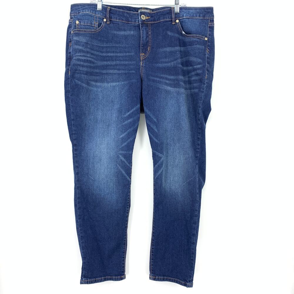 Torrid Boyfriend Straight Leg Jeans Womens Sz 20 Vintage Stretch Medium Wash
